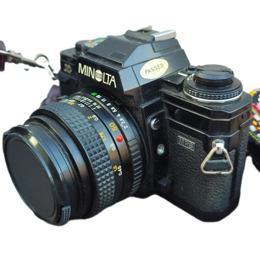 Minolta X-700 35mm SLR Film‎ Camera Black MD 50mm f2 Lens Vintage MPS Bundle